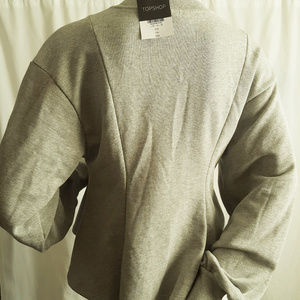 Topshop Sweaters - SOLD! TOPSHOP Corset Peplum Gray Sweatshirt Size 8 Topshop Sweaters - SOLD! TOPSHOP Corset Peplum Gray Sweatshirt Size 8